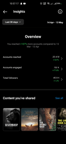 Account listing