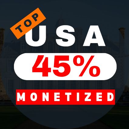 45% USA audience monetized