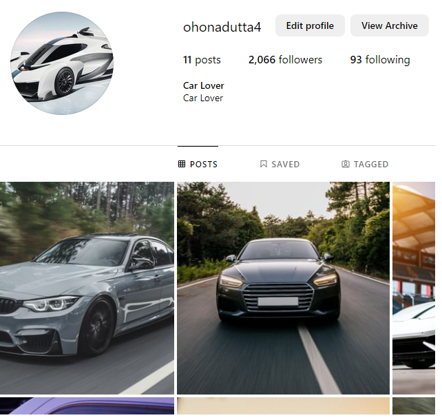 Account listing