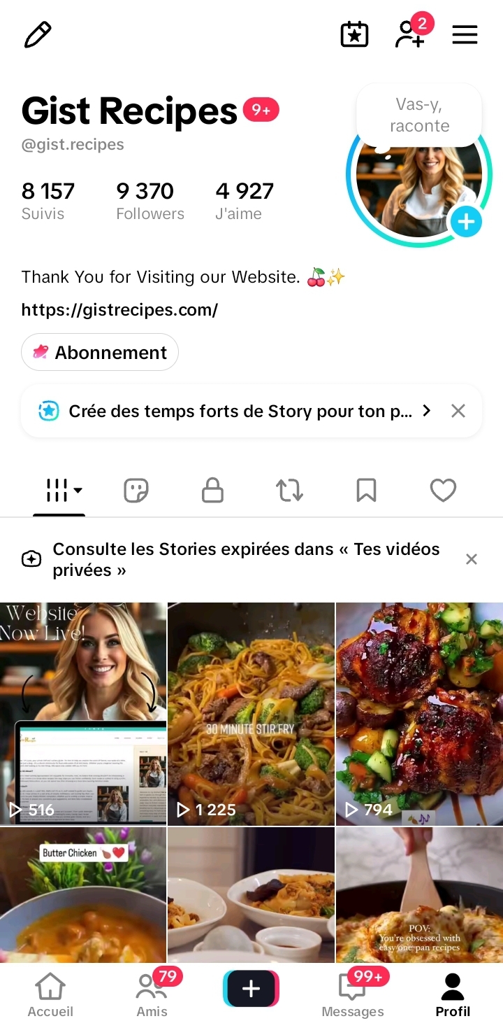 TikTok  account screenshot 1