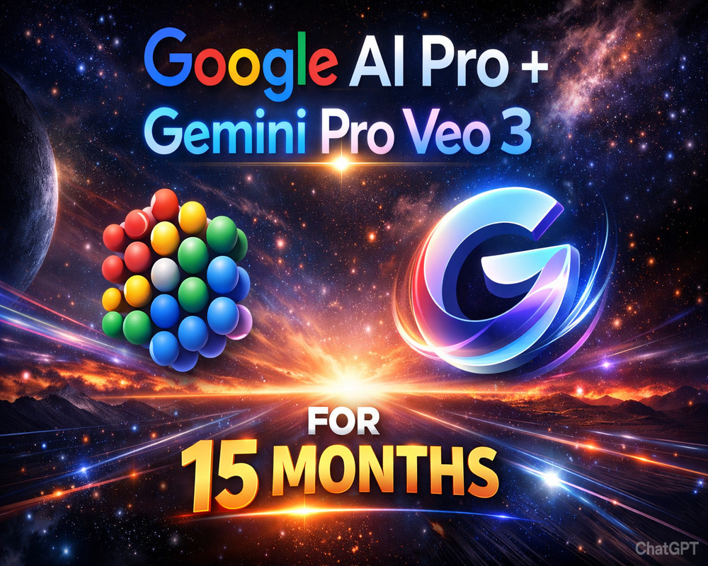Google AI Pro + Gemini Pro Veo 3 for 15 Month